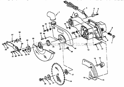 Page C Diagram and Parts List for 113234920  Craftsman Miter Saw