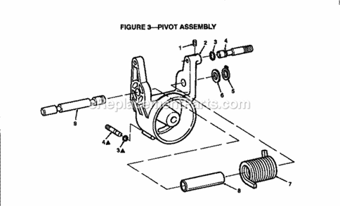 Pivot Assembly Diagram and Parts List for 113235200  Craftsman Miter Saw
