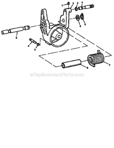 Pivot Assembly Diagram and Parts List for 113235220  Craftsman Miter Saw