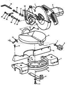 Page A Diagram and Parts List for 113235221  Craftsman Miter Saw