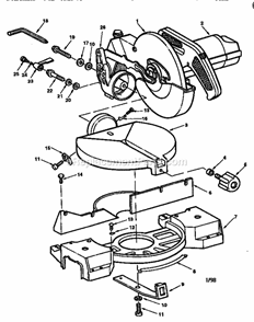 10" Miter Saw Diagram and Parts List for 113235280  Craftsman Miter Saw