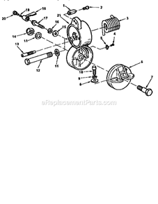 Pivot Assembly Diagram and Parts List for 113235300  Craftsman Miter Saw
