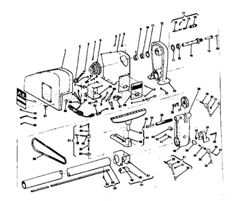 Page A Diagram and Parts List for 11323850  Craftsman Lathe