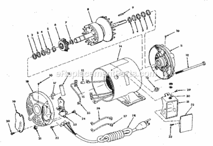 Page F Diagram and Parts List for 113239390  Craftsman Planer Jointer