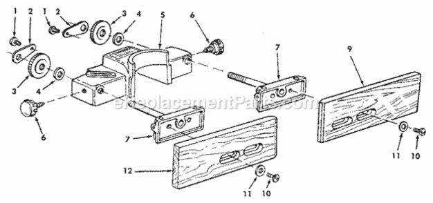 Page B Diagram and Parts List for 113239392  Craftsman Planer Jointer