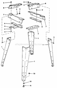 Page C Diagram and Parts List for 113239400  Craftsman Planer Jointer