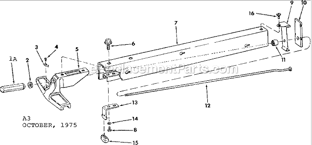Fence_Assy Diagram and Parts List for 113240421  Craftsman Table Saw