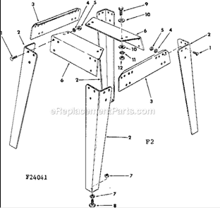 Legs_For_Model_113240421_Only Diagram and Parts List for 113240421  Craftsman Table Saw