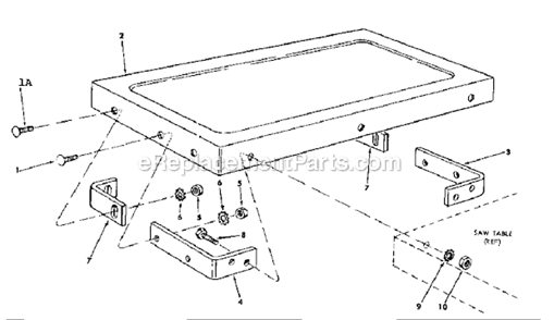 Table_Ext_For_Model_113240421_Only Diagram and Parts List for 113240421  Craftsman Table Saw