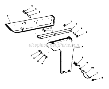 Blade Guard Assembly Diagram and Parts List for 11324140  Craftsman Table Saw