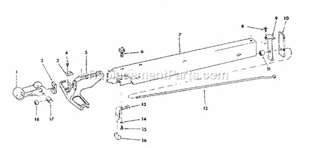 Rip Fence Assembly 62952 Diagram and Parts List for 113241690  Craftsman Table Saw