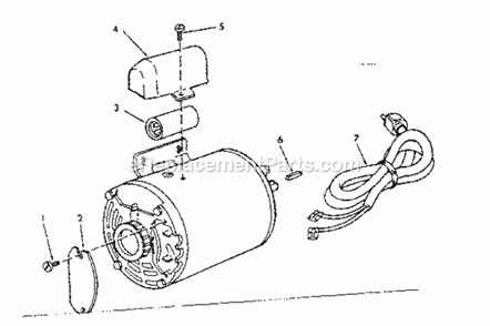 62860 Motor Diagram and Parts List for 113241690  Craftsman Table Saw