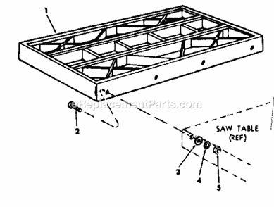 Table Extension Diagram and Parts List for 113241691  Craftsman Table Saw