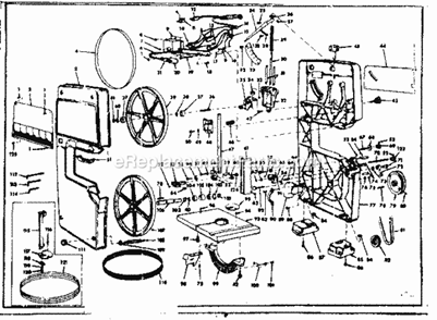 Unit Diagram and Parts List for 11324290  Craftsman Band Saw