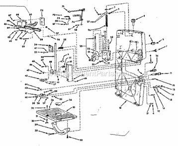 Frame Assembly Diagram and Parts List for 113243311  Craftsman Band Saw