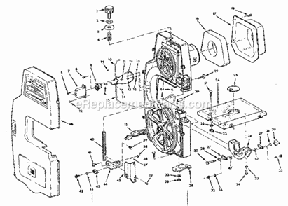Unit Breakdown Diagram and Parts List for 113244401  Craftsman Band Saw