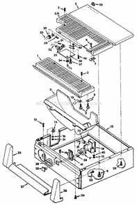 Base Components Diagram and Parts List for 113247310  Craftsman Band Saw