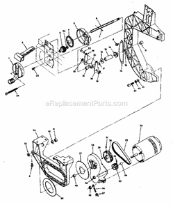 Bevel Drive And Motor Mount Diagram and Parts List for 113247310  Craftsman Band Saw