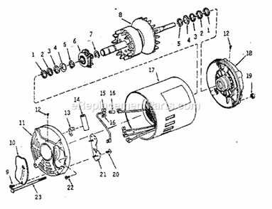Motor - 816613 Diagram and Parts List for 113247310  Craftsman Band Saw