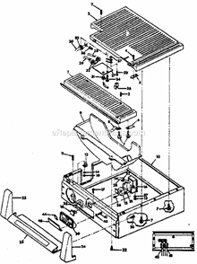 Base Components Diagram and Parts List for 113247410  Craftsman Band Saw