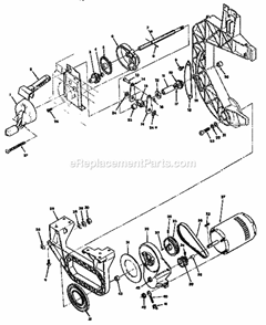Bevel Drive And Motor Mount Diagram and Parts List for 113248211  Craftsman Band Saw