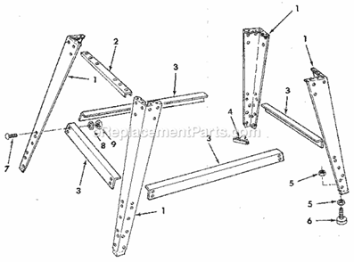 Page D Diagram and Parts List for 113248290  Craftsman Band Saw