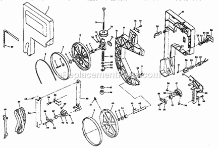 Drive Assembly Parts Diagram and Parts List for 113248321  Craftsman Band Saw