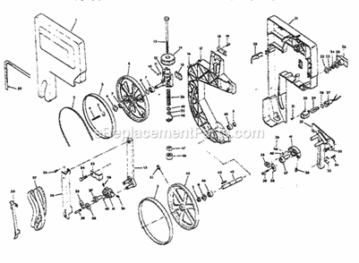 Drive Assembly Diagram and Parts List for 113248322  Craftsman Band Saw