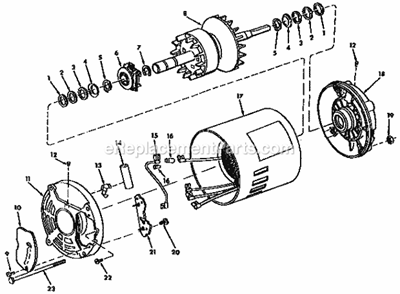 Part Location Diagram of 64324 Craftsman Actuator Assembly