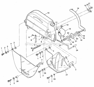 Unit Diagram and Parts List for 113290110  Craftsman Chop Saw