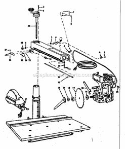 Unit Diagram and Parts List for 11329330  Craftsman Chop Saw