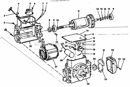 Motor Asm. 63506 Diagram and Parts List for 11329342  Craftsman Chop Saw