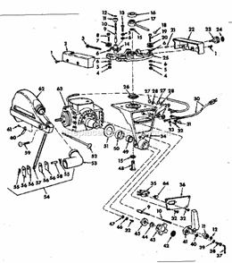 Yoke Assembly Diagram and Parts List for 11329342  Craftsman Chop Saw
