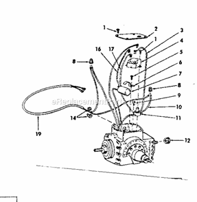 Motor Assembly Diagram and Parts List for 11329350  Craftsman Chop Saw