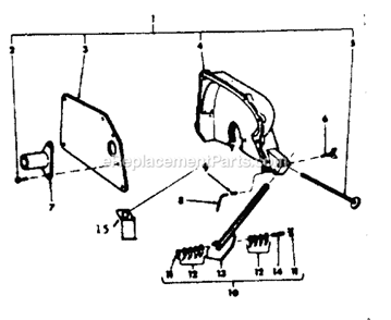 Guard Assembly Diagram and Parts List for 11329501  Craftsman Chop Saw