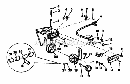 Yoke Assembly Diagram and Parts List for 11329511  Craftsman Chop Saw