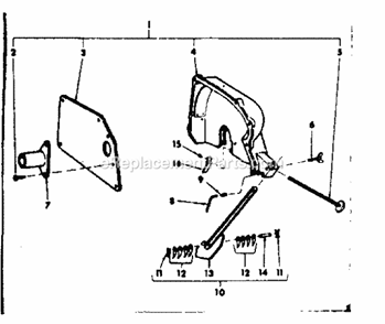 Guard Assembly Diagram and Parts List for 11329520  Craftsman Chop Saw