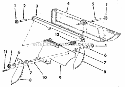Figure 6 - 62579 Guard As... Diagram and Parts List for 113298033  Craftsman Table Saw
