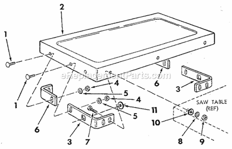 Figure 8 - Table Extensio... Diagram and Parts List for 113298033  Craftsman Table Saw