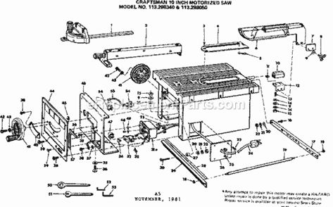 Part Location Diagram of 62800 Craftsman Lead/termnls