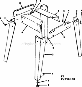 Leg Set Diagram and Parts List for 113298050  Craftsman Table Saw