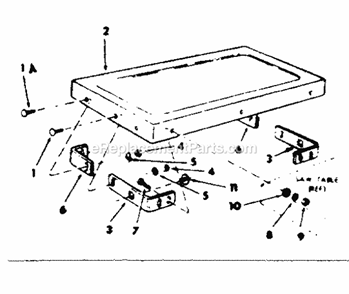 Table Extension Diagram and Parts List for 113298240  Craftsman Table Saw