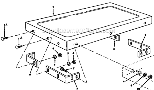 Table Extension Diagram and Parts List for 113298340  Craftsman Table Saw