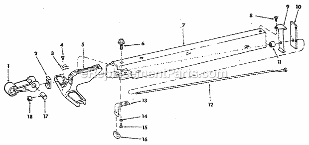 Page E Diagram and Parts List for 113298751  Craftsman Table Saw