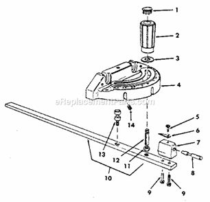 Page E Diagram and Parts List for 113298760  Craftsman Table Saw