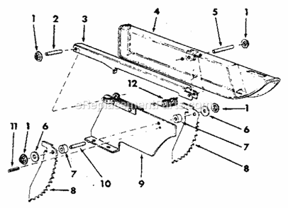 Page F Diagram and Parts List for 113298760  Craftsman Table Saw