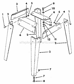 Page G Diagram and Parts List for 113298760  Craftsman Table Saw