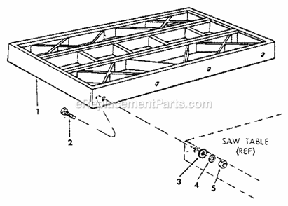 Page H Diagram and Parts List for 113298760  Craftsman Table Saw