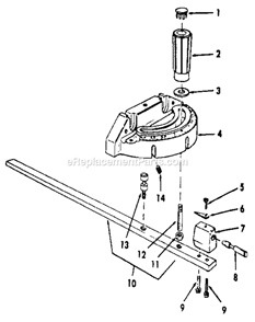 Page F Diagram and Parts List for 113298761  Craftsman Table Saw
