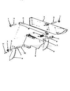Guard Assembly Diagram and Parts List for 113298762  Craftsman Table Saw